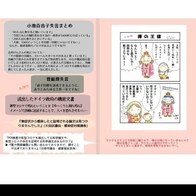 『コ〇ナ茶番に気づいたら読むマンガ』1冊＋‪α エンタメ/ホビーの同人誌(一般)の商品写真