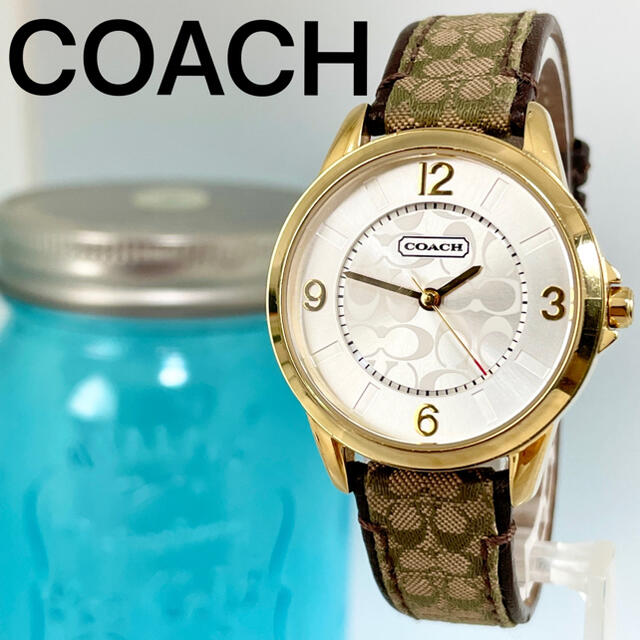 72 COACH コーチ時計 レディース腕時計 シグネチャー柄 ゴールド 人気-