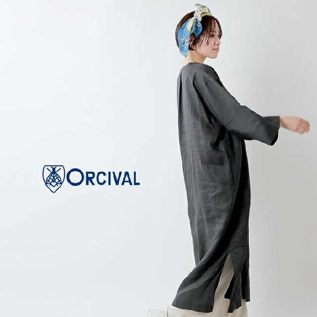ORCIVAL(オーシバル)の【ラスト】2021春夏商品　オーシバル　カフタン ドレス リネンワンピース レディースのワンピース(ロングワンピース/マキシワンピース)の商品写真