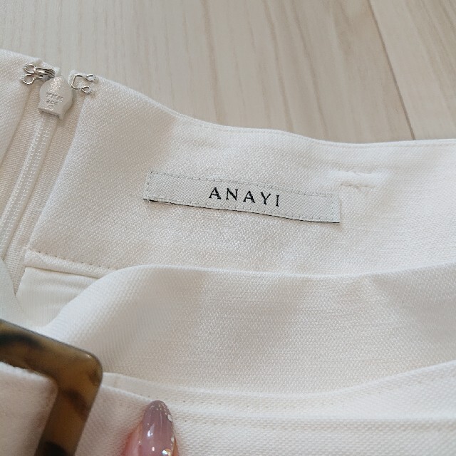 ANAYI(アナイ)のANAYI コットンリネンラップ風スカート白 / 38 レディースのスカート(ロングスカート)の商品写真