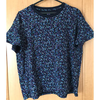 ユニクロ(UNIQLO)のユニクロ　ANNA SUI レディースTシャツ　紺色花柄　Lサイズ(Tシャツ(半袖/袖なし))