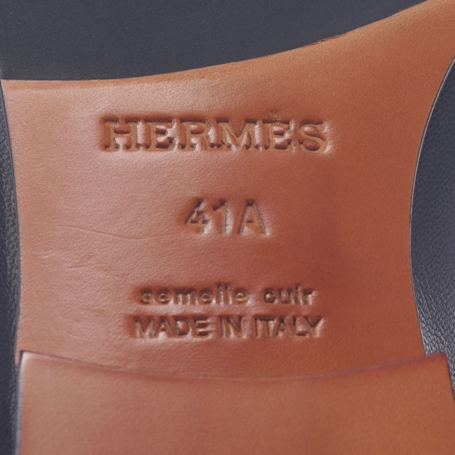 Hermes(エルメス)のエルメス  チャーリー サイズ41 モカシン 黒 メンズの靴/シューズ(その他)の商品写真