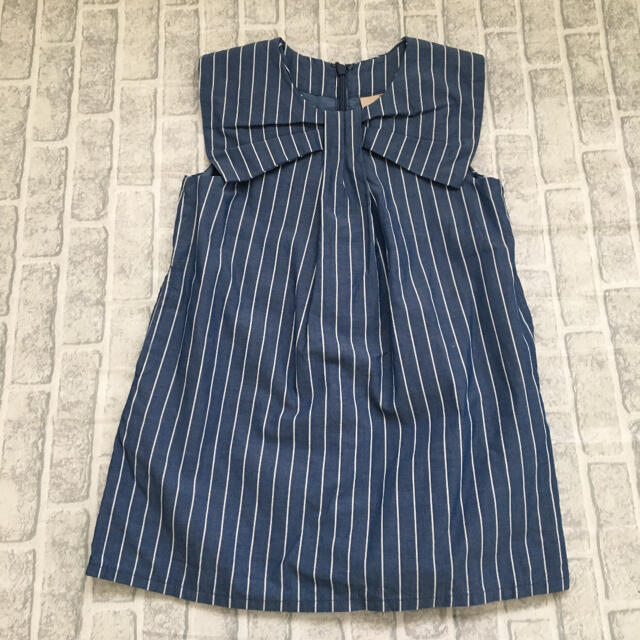 petit main(プティマイン)のプティマイン 100 ワンピース　ストライプ キッズ/ベビー/マタニティのキッズ服女の子用(90cm~)(ワンピース)の商品写真