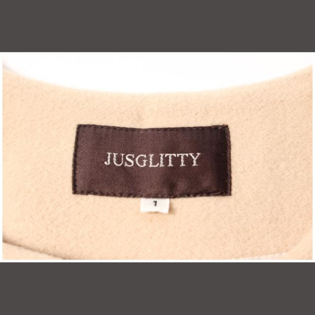 ジャスグリッティー JUSGLITTY コート ノーカラー ファー ウール 1 4