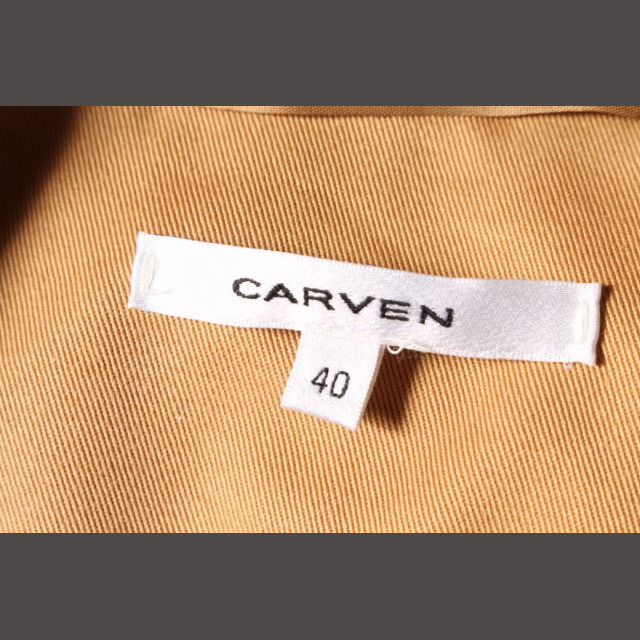 CARVEN(カルヴェン)のカルヴェン CARVEN コート トレンチ 襟ツイード ベルト 40 ベージュ レディースのジャケット/アウター(トレンチコート)の商品写真