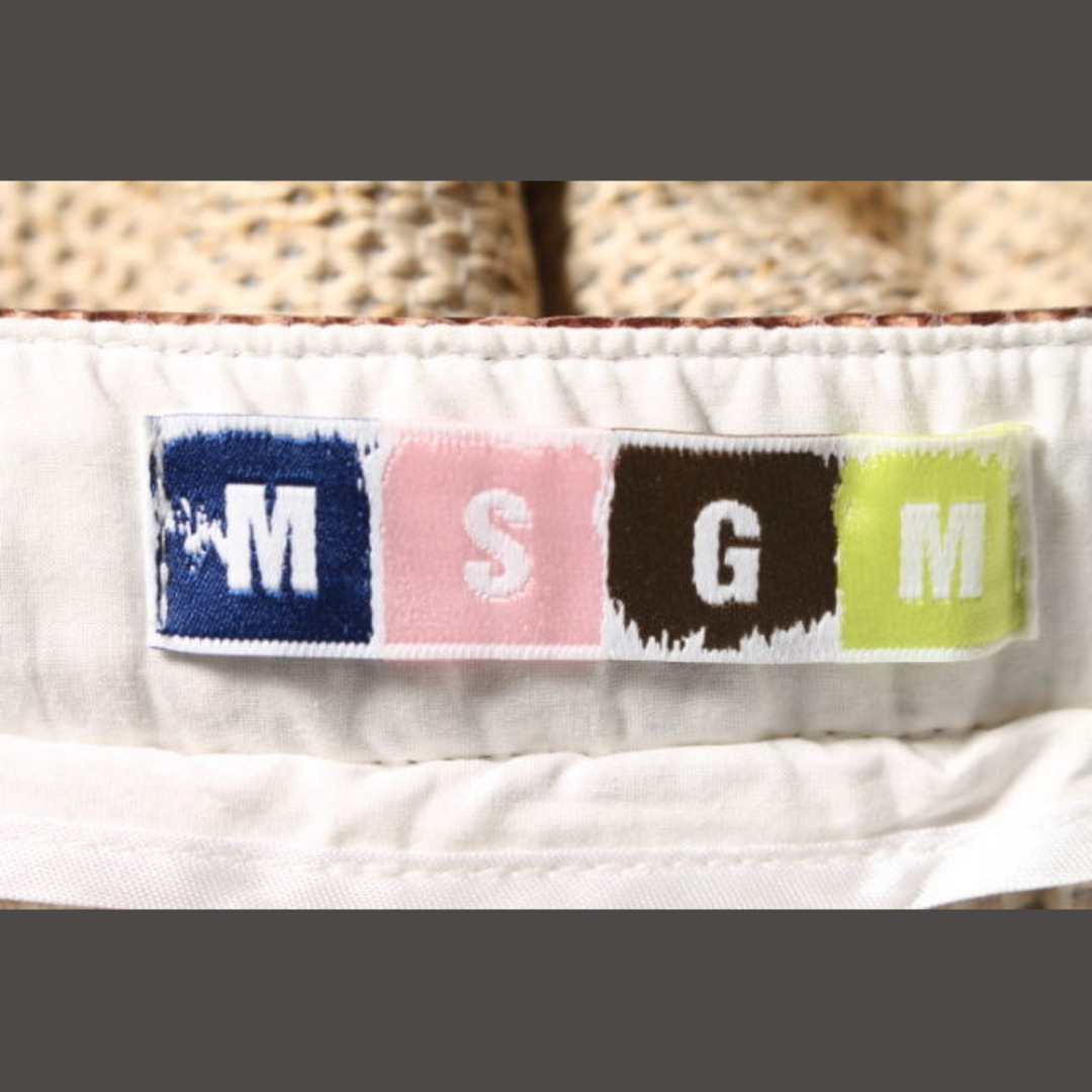 MSGM(エムエスジイエム)のエムエスジーエム MSGM スカート ミニ フレア タック 38 ベージュ /☆ レディースのスカート(ミニスカート)の商品写真