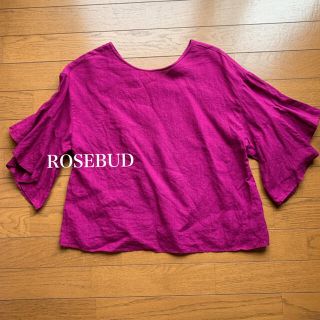 ローズバッド(ROSE BUD)のROSEBUD前後2WAYリネンブラウス(シャツ/ブラウス(半袖/袖なし))