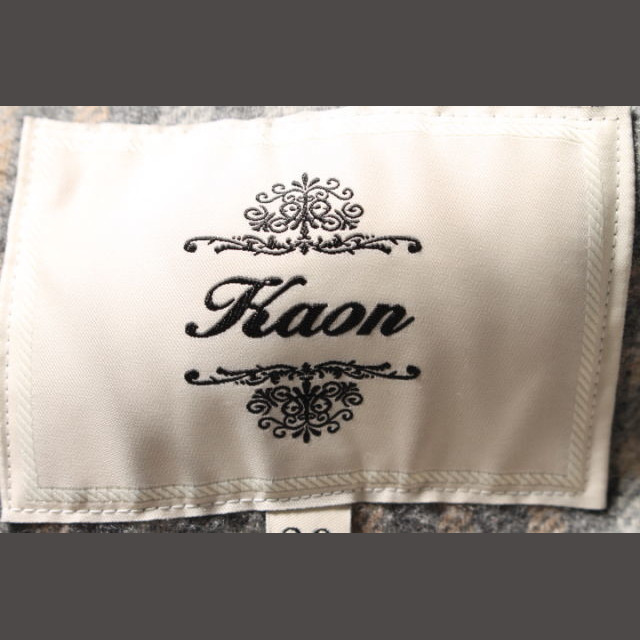 Kaon(カオン)のカオン Kaon チェック 切替 ダッフル コート /tk0425 レディースのジャケット/アウター(その他)の商品写真