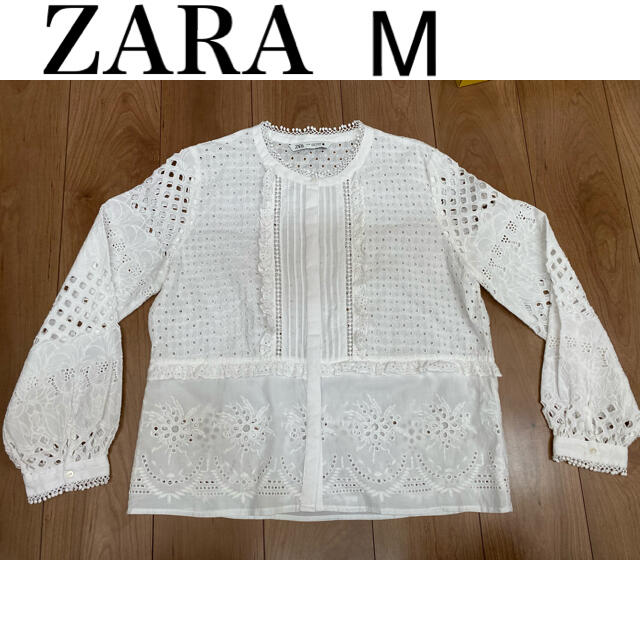 ZARA(ザラ)の★ZARA★カットワークエンブロイダリーシャツ レディースのトップス(シャツ/ブラウス(長袖/七分))の商品写真