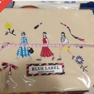 バーバリーブルーレーベル(BURBERRY BLUE LABEL)の未使用 クレストブリッジ コットンポーチ (ポーチ)