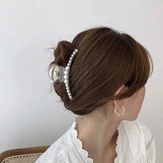 パールヘアクリップ(バレッタ/ヘアクリップ)