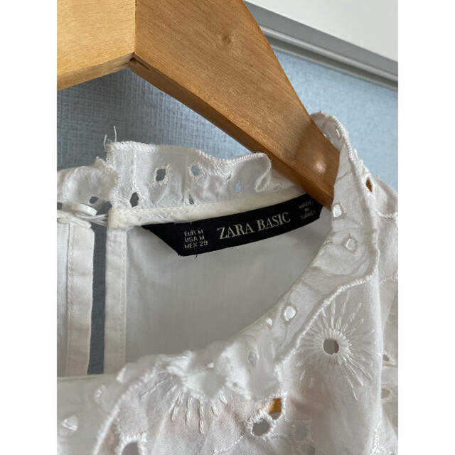 ZARA(ザラ)のZARA / ザラ　白 レース ブラウス シャツ トップス レディースのトップス(シャツ/ブラウス(半袖/袖なし))の商品写真