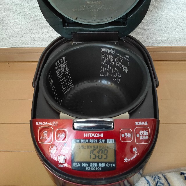 日立(ヒタチ)の日立　圧力&スチームIHジャー炊飯器（5.5合炊き）　RZ-SG10J スマホ/家電/カメラの調理家電(炊飯器)の商品写真