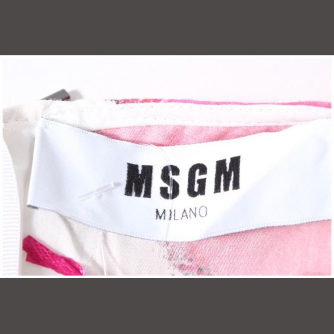 エムエスジーエム MSGM カットソー ブラウス ノースリーブ リボン 総柄 3