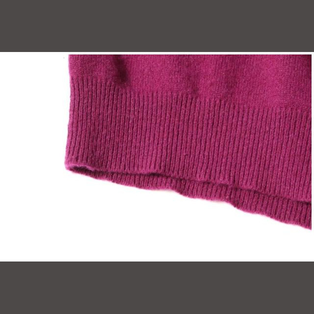 Drawer(ドゥロワー)のドゥロワー Drawer カットソー ニット 五分袖 カシミヤ 紫 パープル / レディースのトップス(ニット/セーター)の商品写真
