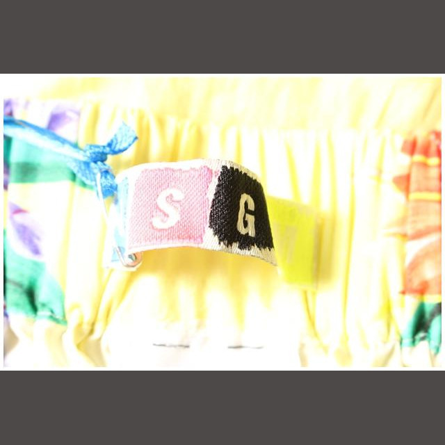 MSGM(エムエスジイエム)のエムエスジーエム MSGM パンツ キュロット スカート 花柄 40 黄 イエロ レディースのパンツ(キュロット)の商品写真