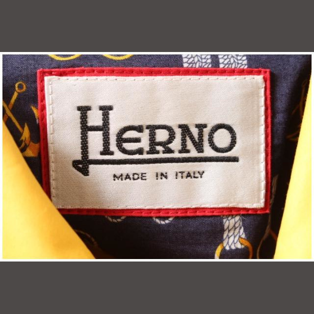 新品?正規品 HERNO イエロ 黄 44 コットン ベルト付き ステンカラー コート HERNO ヘルノ - その他 - www