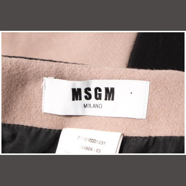 MSGM(エムエスジイエム)のエムエスジーエム MSGM スカート ひざ丈 ラップ ウール 40 ピンク /a レディースのスカート(ひざ丈スカート)の商品写真