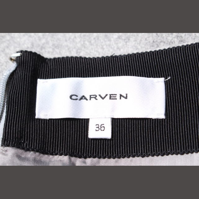 CARVEN(カルヴェン)のカルヴェン CARVEN 巻きスカート ラップ ミニ ウール 36 グレー /h レディースのスカート(ミニスカート)の商品写真