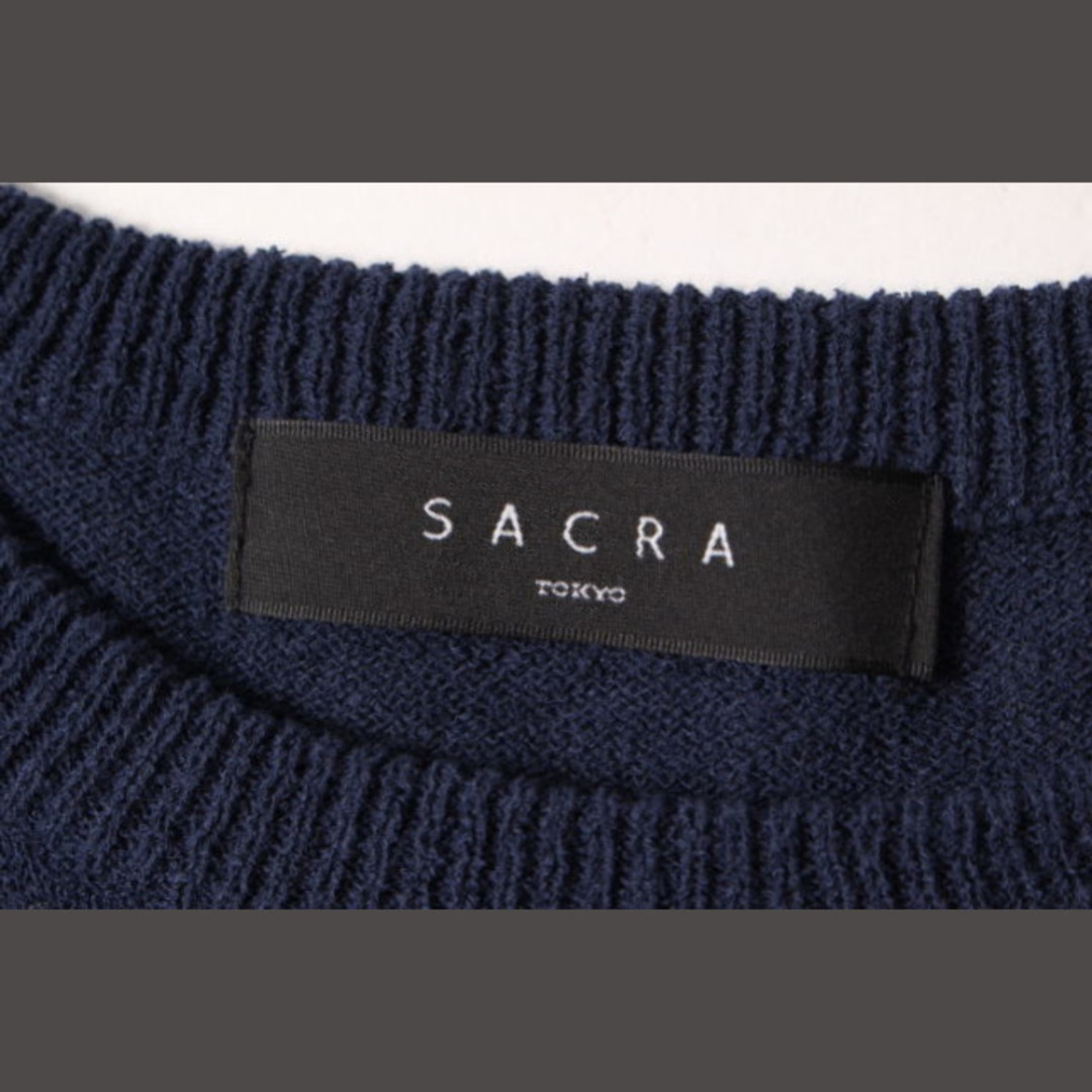 SACRA(サクラ)のサクラ SACRA 18SS カットソー ニット ドルマンスリーブ 38 紺 ネ レディースのトップス(ニット/セーター)の商品写真