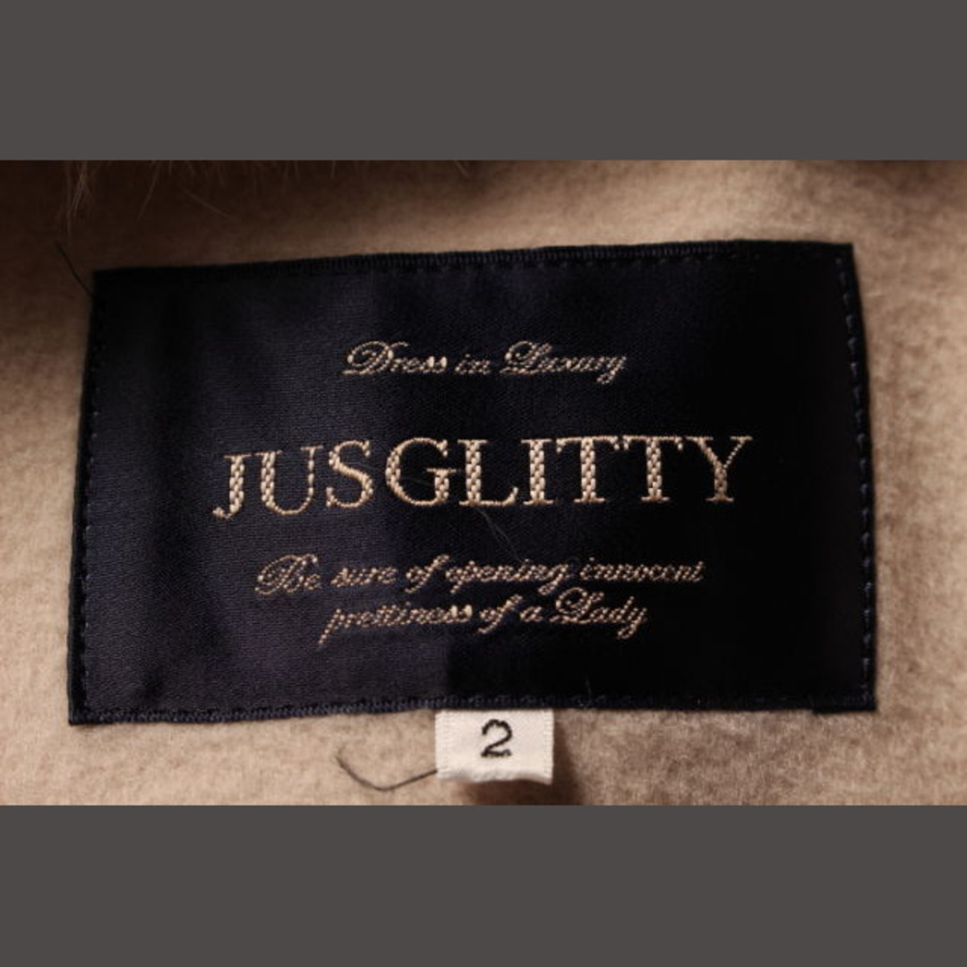 JUSGLITTY(ジャスグリッティー)のジャスグリッティー JUSGLITTY 17AW コート ロング ファー ウール レディースのジャケット/アウター(その他)の商品写真