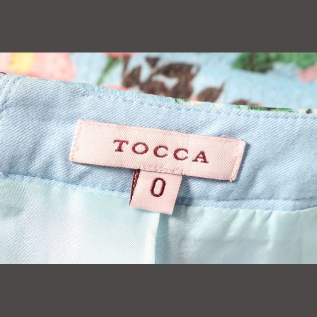 TOCCA(トッカ)のトッカ TOCCA 16AW スカート ひざ丈 フレア 花柄 0 青 ブルー / レディースのスカート(ひざ丈スカート)の商品写真