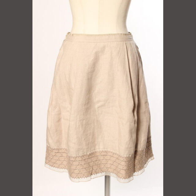 FOXEY(フォクシー)のフォクシー FOXEY Romanesque スカート  ギャザー ひざ丈 麻 レディースのスカート(ひざ丈スカート)の商品写真