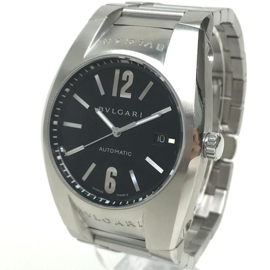 BVLGARI ブルガリ メンズ腕時計 エルゴン EG40S ブラック（黒）文字盤 ラバーベルト 自動巻き 仕上げ済み
