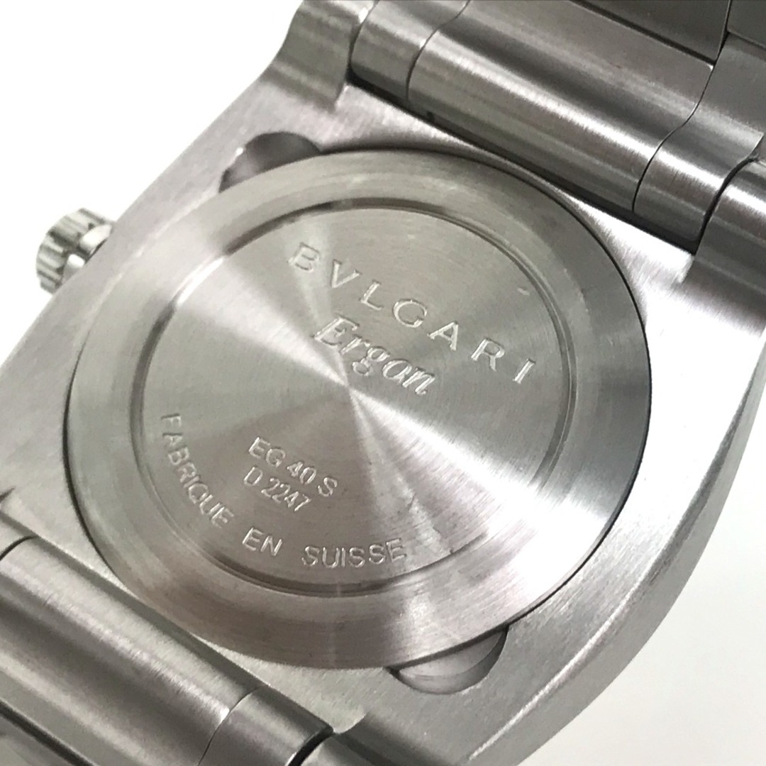 ブルガリ BVLGARI エルゴン EG40S デイト オートマティック 腕時計 SS シルバー