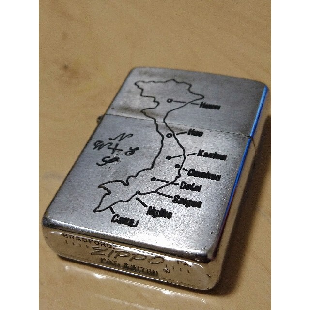 【ベトナムZIPPO】本物 1966年製ベトナムジッポー ヴィンテージ「地図」