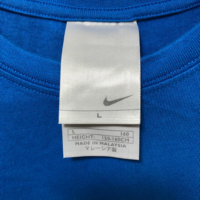 NIKE(ナイキ)の出品今週末まで❣️NIKE ナイキ Tシャツ 青 オレンジ 半袖 L ロゴ メンズのトップス(Tシャツ/カットソー(半袖/袖なし))の商品写真