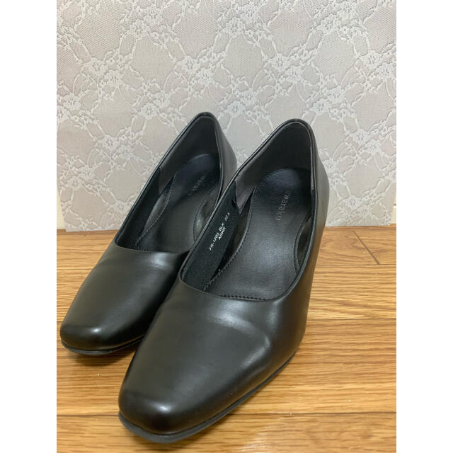 フワラク　パンプス ブラック 黒　fuwaraku EEE レディースの靴/シューズ(ハイヒール/パンプス)の商品写真