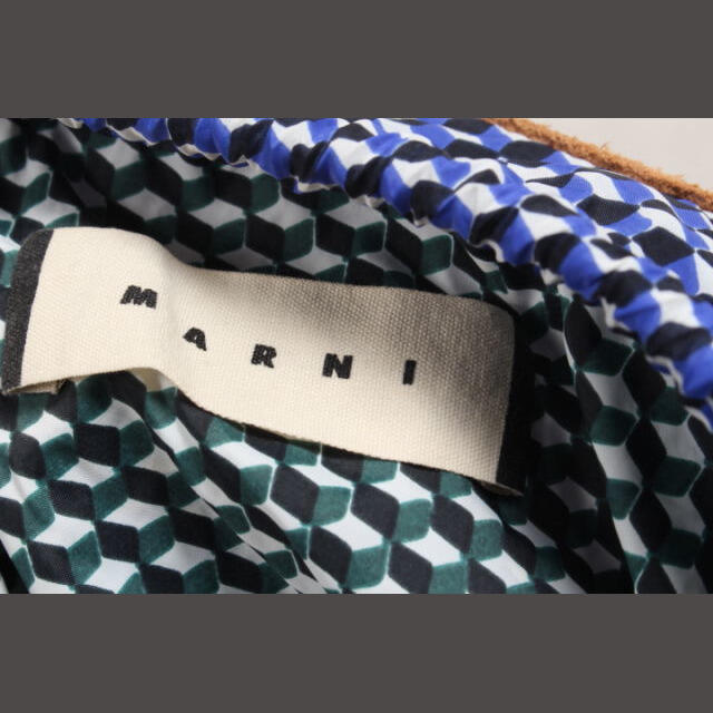 Marni(マルニ)のマルニ MARNI リュック 総柄 巾着 青 ブルー ako0524 レディースのバッグ(リュック/バックパック)の商品写真