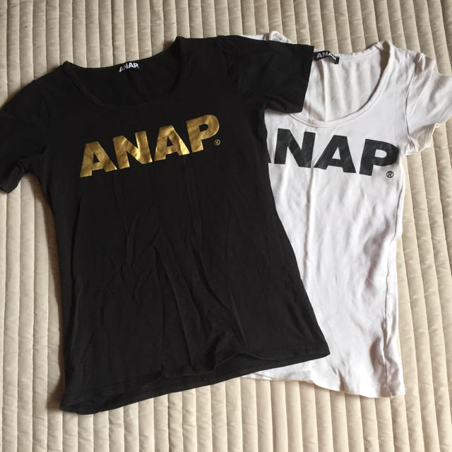 ANAP(アナップ)のANAP★半袖シャツ Tシャツ 2枚セット レディースのトップス(Tシャツ(半袖/袖なし))の商品写真