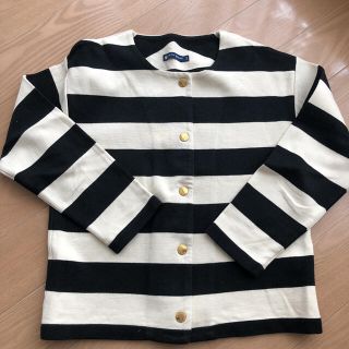 プチバトー(PETIT BATEAU)のきー様専用　Petit Bateau プチバトー  ボーダー　レディース(ノーカラージャケット)