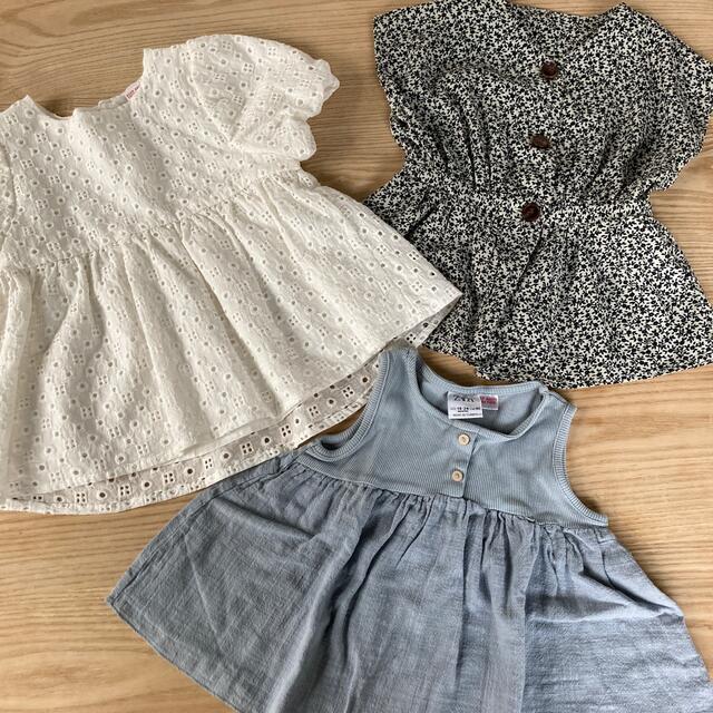 ZARA KIDS(ザラキッズ)の3枚セット　ZARAベビー　チュニックなど キッズ/ベビー/マタニティのキッズ服女の子用(90cm~)(ブラウス)の商品写真