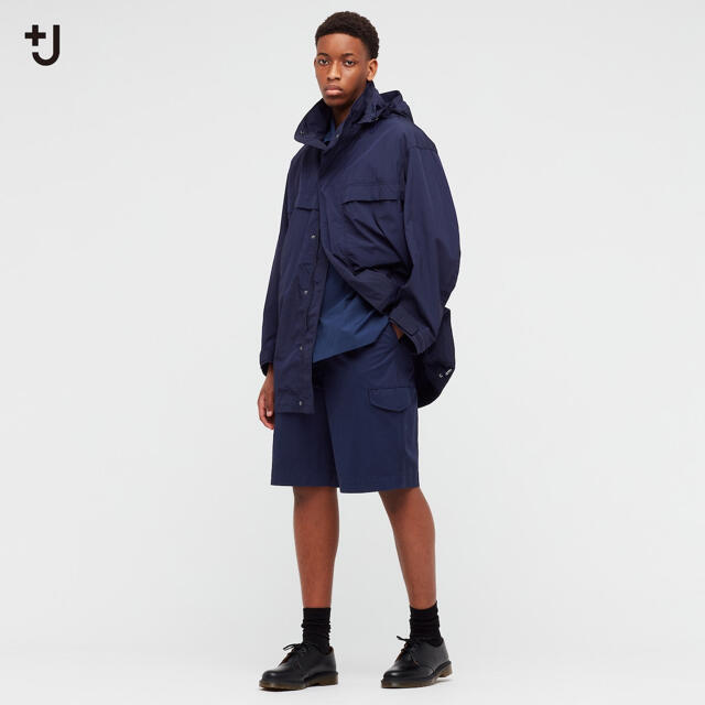 UNIQLO(ユニクロ)のUNIQLO+J ワイドフィットカーゴハーフパンツ ブルー XS 新品試着のみ メンズのパンツ(ショートパンツ)の商品写真