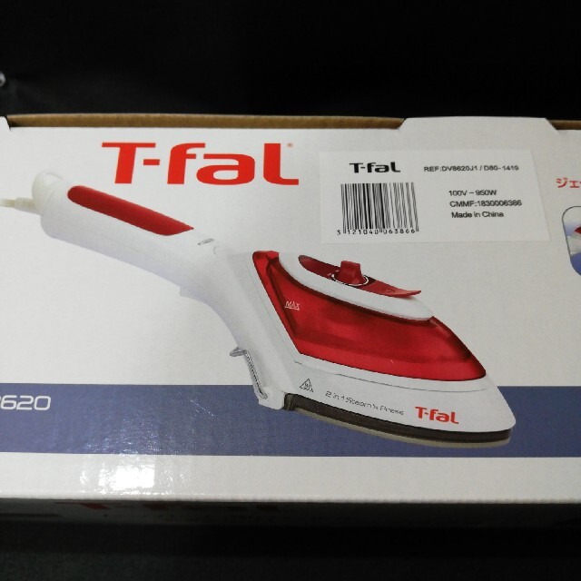 T-fal(ティファール)のT-fal スチームアイロン2in1スチームアンドプレスDV 8620　コード付 スマホ/家電/カメラの生活家電(アイロン)の商品写真