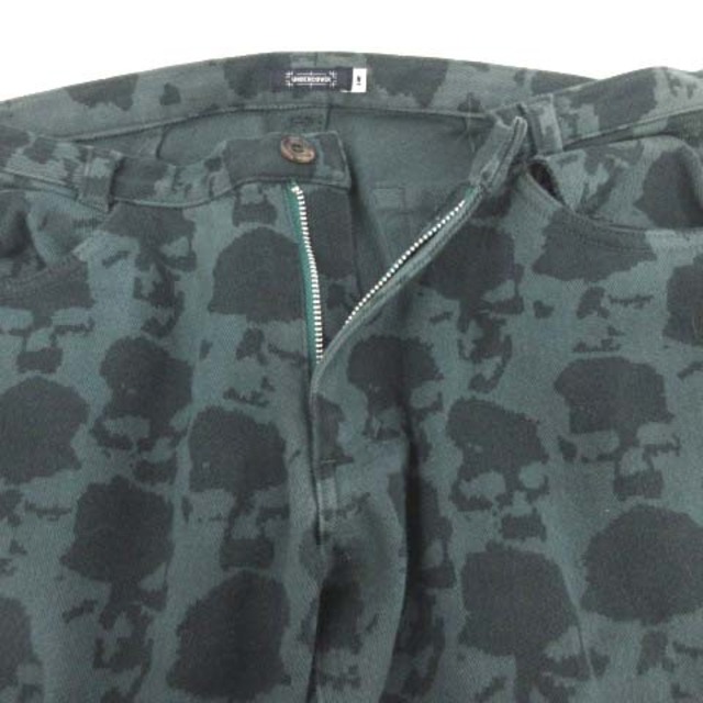 UNDERCOVER(アンダーカバー)のアンダーカバー シャンティ ヴィンテージ パンツ 総柄 スカル ドM カーキ 緑 メンズのパンツ(スラックス)の商品写真