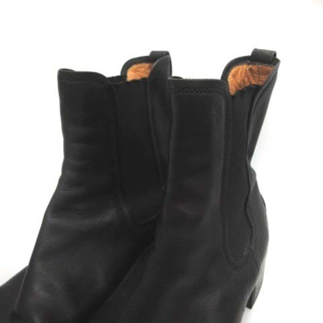 TOD'S(トッズ)のトッズ 36.5 23.5cm サイドゴア ショートブーツ レザー 黒 レディースの靴/シューズ(ブーツ)の商品写真
