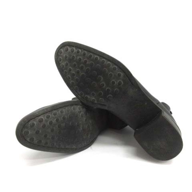 TOD'S(トッズ)のトッズ 36.5 23.5cm サイドゴア ショートブーツ レザー 黒 レディースの靴/シューズ(ブーツ)の商品写真