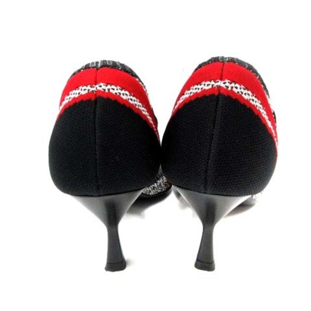 PRADA(プラダ)のプラダ パンプス ストラップ ポインテッドトゥ 36.5 23.5cm 黒 赤 レディースの靴/シューズ(ハイヒール/パンプス)の商品写真
