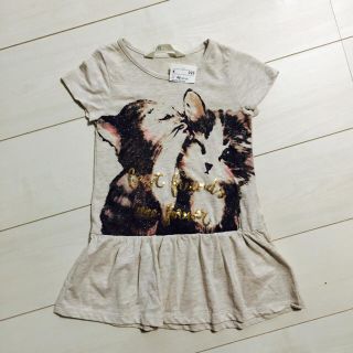 エイチアンドエム(H&M)の新品♡猫ちゃんワンピース(ワンピース)