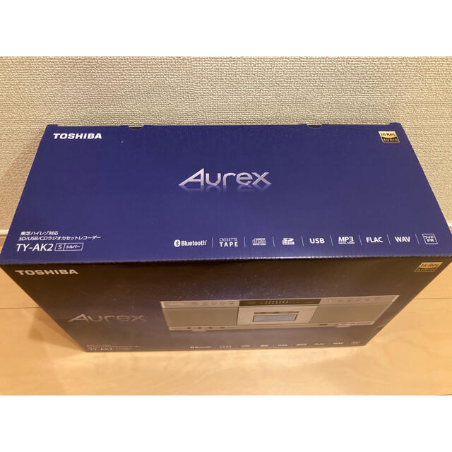 オーディオ機器東芝 ハイレゾ対応SD/USB/CDラジカセ　Aurex TY-AK2