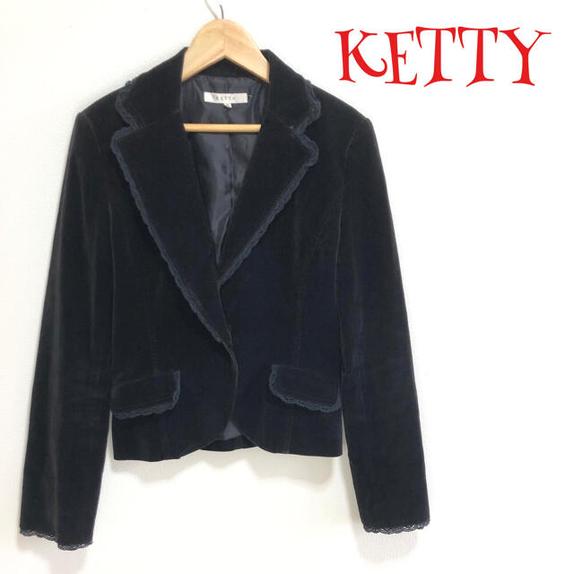 ketty(ケティ)の【人気】❤KETTY❤ ジャケット 黒 レディース ケティ 春 夏 レディースのジャケット/アウター(ノーカラージャケット)の商品写真