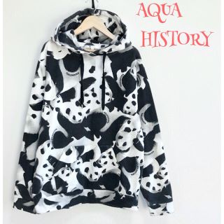 【激レア】❤AQUAHISTORY❤ パーカー 白 黒 パンダ 〈M〉春服 夏(パーカー)