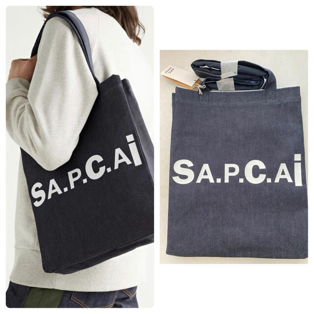sacai(サカイ)のA.P.C. x sacai サカイ TOTE DOUBLE  トートバッグ新品 メンズのバッグ(トートバッグ)の商品写真