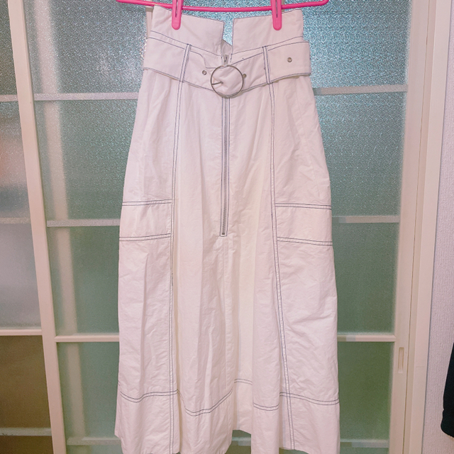 REDYAZEL(レディアゼル)のREDYAZEL 配色ステッチフレアスカート レディースのスカート(ロングスカート)の商品写真