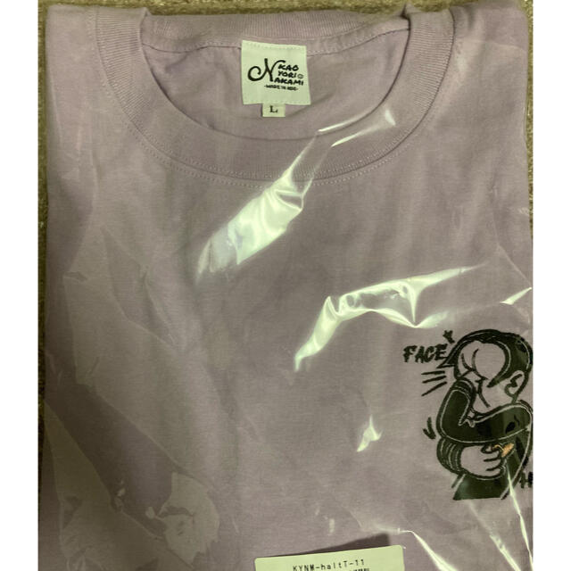 新品　Lカオヨリナカミ　A NOTHING FACE HS TEE purple メンズのトップス(Tシャツ/カットソー(半袖/袖なし))の商品写真