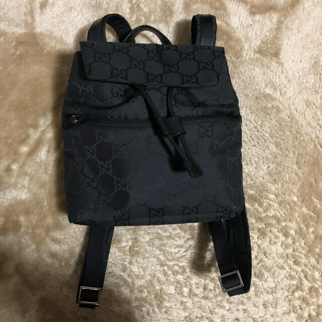 Gucci(グッチ)の専用　GUCCI リュック　GG ナイロン　レザー　グッチ レディースのバッグ(リュック/バックパック)の商品写真